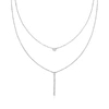 Rs Pure By Ross-simons Diamond Linear Layered Necklace In Sterling Silver In Multi