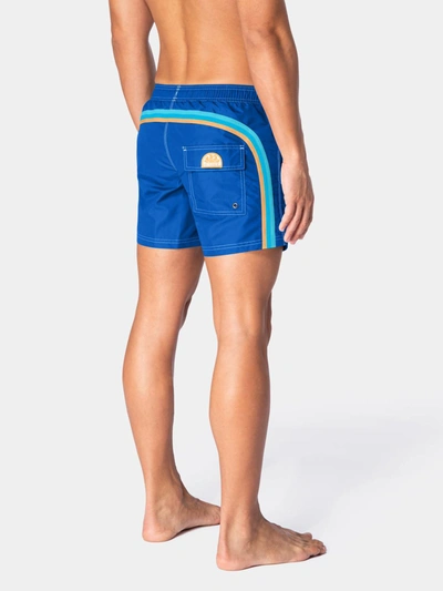 Sundek Fixed Waist Logo Nylon Swim Shorts In Multi