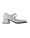 Nodaleto Bulla Bacara Pumps - Silver Glitter - Leather In Silver
