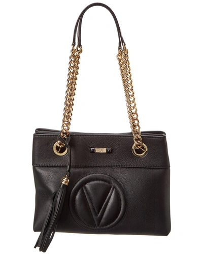 Valentino By Mario Valentino Kali Signature Leather Shoulder Bag In Black