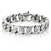 CRUCIBLE JEWELRY CRUCIBLE 15MM POLISHED STAINLESS STEEL CURB CHAIN BRACELET