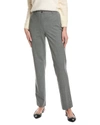 Michael Kors Yasmeen Wool Glenplaid Flannel Trousers In Grey