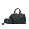 Mkf Collection By Mia K Lara Vegan Leather Women's Satchel With Wallet - 2 Pieces In Green