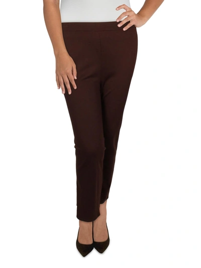 Eileen Fisher Womens Wide Leg Pull On Ankle Pants In Brown
