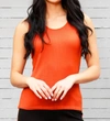 Angel Apparel Knit Tank In Rust In Multi