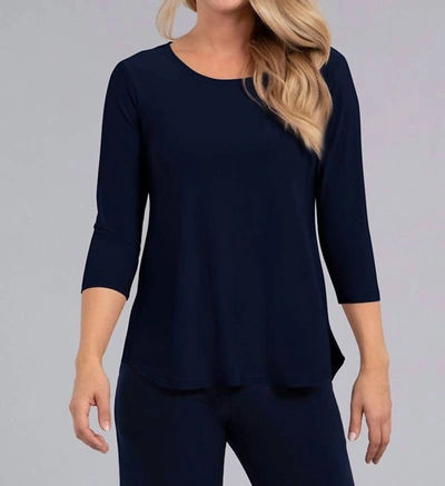 Sympli Classic Relax 3/4 Sleeve In Navy In Blue