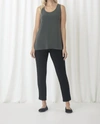 Sympli Go To Tank Relax In Melange Olive In Multi