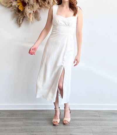 Sophie Rue Lya Linen Dress In White