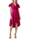 ADRIANNA PAPELL WOMENS SATIN HI-LOW COCKTAIL AND PARTY DRESS