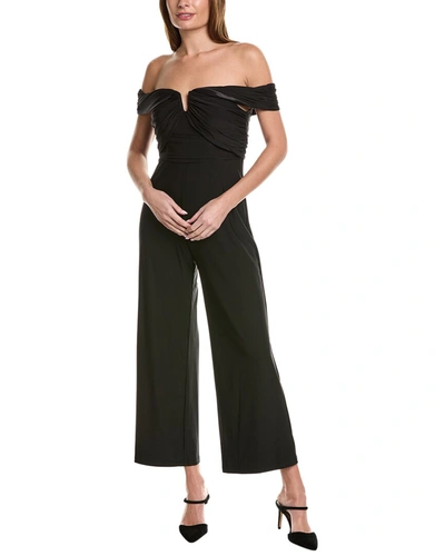 Nicole Miller Gathered Bodice Jumpsuit In Black