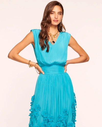 Ramy Brook Jacqueline Embellished Maxi Dress In Calypso Blue