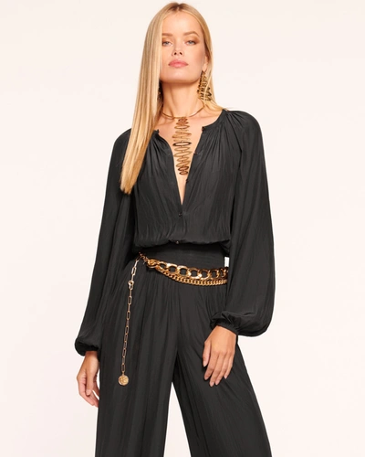 Ramy Brook Lea Long Sleeve Jumpsuit In Black