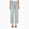 Agolde Light Blue Denim Destructured Jeans In Blue