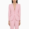 Alexander Mcqueen Leaf Crepe Jacket In Pink