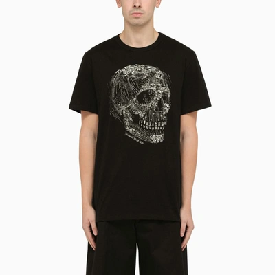 Alexander Mcqueen Skull T-shirt In Black/silver