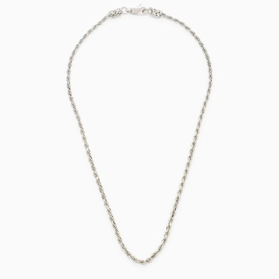 Emanuele Bicocchi Sterling Rope Chain Necklace In Metal
