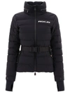 Moncler Bettex Hooded Belted Quilted Shell Down Jacket In Black
