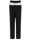 Nensi Dojaka Serge Net Straight Pants In Black