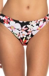 Roxy Juniors' Beach Classics Printed Hipster Bottoms In Anthracite New Life