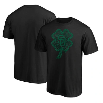 Fanatics Branded Black San Diego Padres St. Patrick's Day Celtic Charm T-shirt