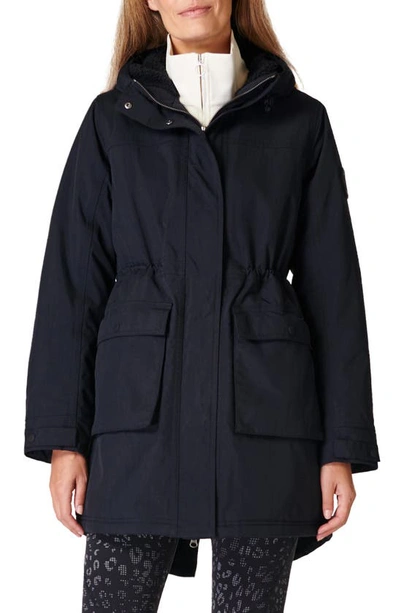 Sweaty Betty Winter Stride Waterproof Parka In Black