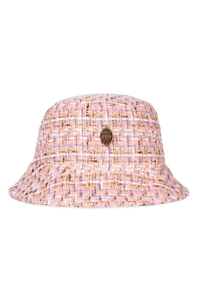 Kurt Geiger Tweed Bucket Hat In Pink