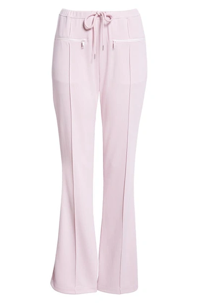 Courrèges Drawstring Flared Tracks Pants In Powder Pink