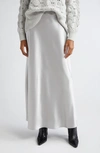 Lafayette 148 Bias-cut A-line Maxi Skirt In Pale Grey
