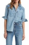 LEVI'S TEODORA WESTERN SNAP-UP DENIM SHIRT