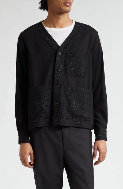 Bode Black Dumas Shirt In Black 1