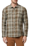 PAIGE EVERETT PLAID FLANNEL BUTTON-UP SHIRT