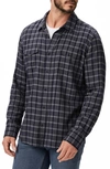 PAIGE EVERETT PLAID FLANNEL BUTTON-UP SHIRT