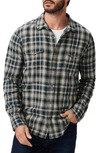 PAIGE EVERETT PLAID FLANNEL BUTTON-UP SHIRT