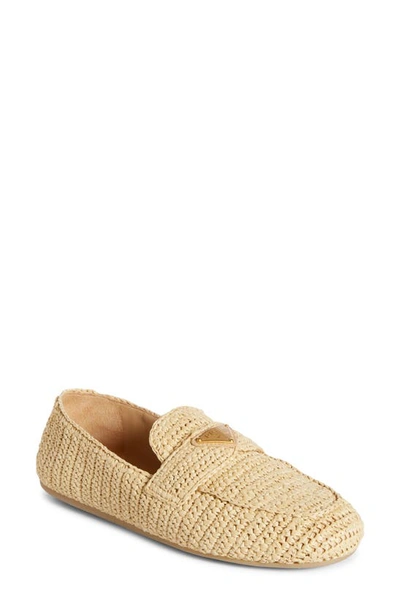 PRADA PRADA RAFIA ESPADRILLE LOAFER