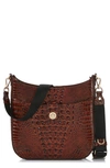 Brahmin Leia Pomegranate Melbourne Crossbody In Pecan