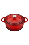 LE CREUSET SIGNATURE 5 1/2 QUART ROUND ENAMEL CAST IRON FRENCH/DUTCH OVEN