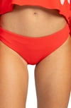 Roxy Juniors' Love The Comber Ribbed Bikini Bottoms In Bittersweet
