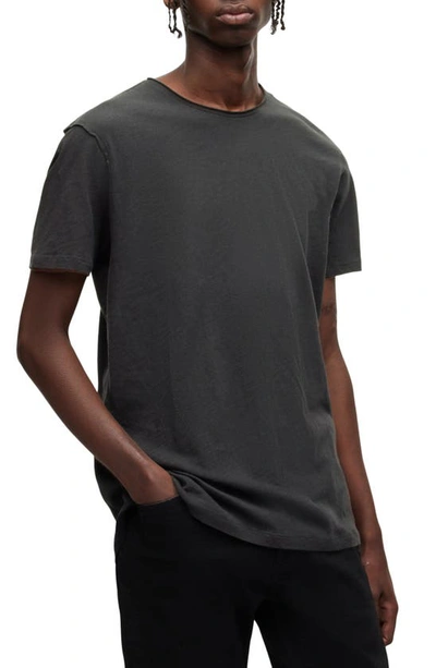 Allsaints Isac Oversized Fit Short Sleeve Crew Tee In Planet Grey