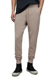 Allsaints Raven Cuffed Ramskull Slim Sweatpants In Stone Taupe