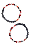 The Healer’s Collection N4 Body Healing Set Of 2 Healer's Bracelets In Black