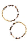 The Healer’s Collection The Healer's Collection N5 Goodbye Trauma Set Of 2 Healer's Bracelets In Yellow Gold