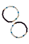 The Healer’s Collection N13 Boss/confidence Set Of 2 Healer's Bracelets In Black