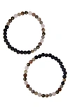 The Healer’s Collection N5 Goodbye Trauma Set Of 2 Healer's Bracelets In Black