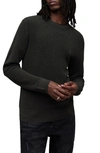 Allsaints Ivar Merino Wool Crewneck Sweater In Dark Ivy Green