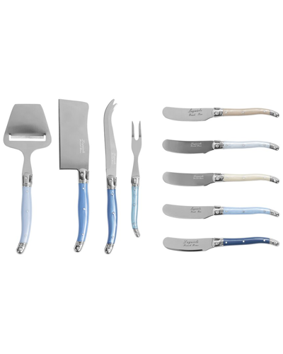 French Home 9pc Laguiole Cheese Knife & Spreader Set In Blue