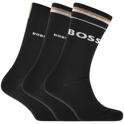 Boss Business Boss Three Pack Crew Socks Black