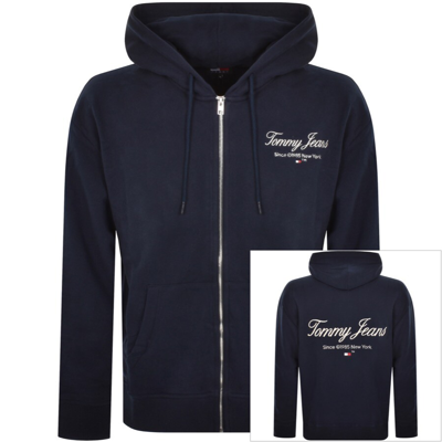 Tommy Jeans Relax Luxe Full Zip Hoodie Navy