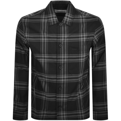 Calvin Klein Long Sleeve Check Shirt Black