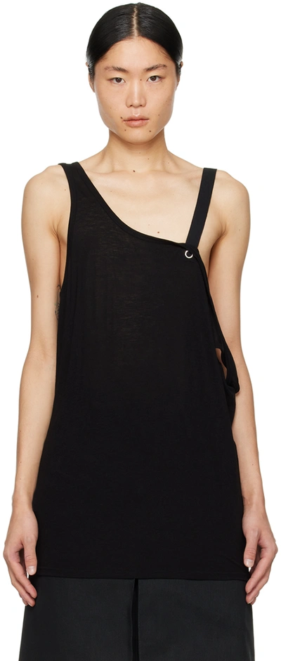 Takahiromiyashita The Soloist Black Drop Shoulder Tank Top