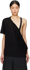 Takahiromiyashita The Soloist Black Drop Shoulder T-shirt In Black
